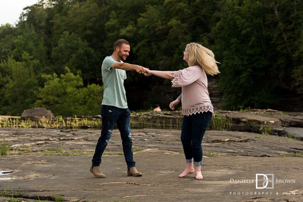 Little River Canyon Falls Engagement Photographers