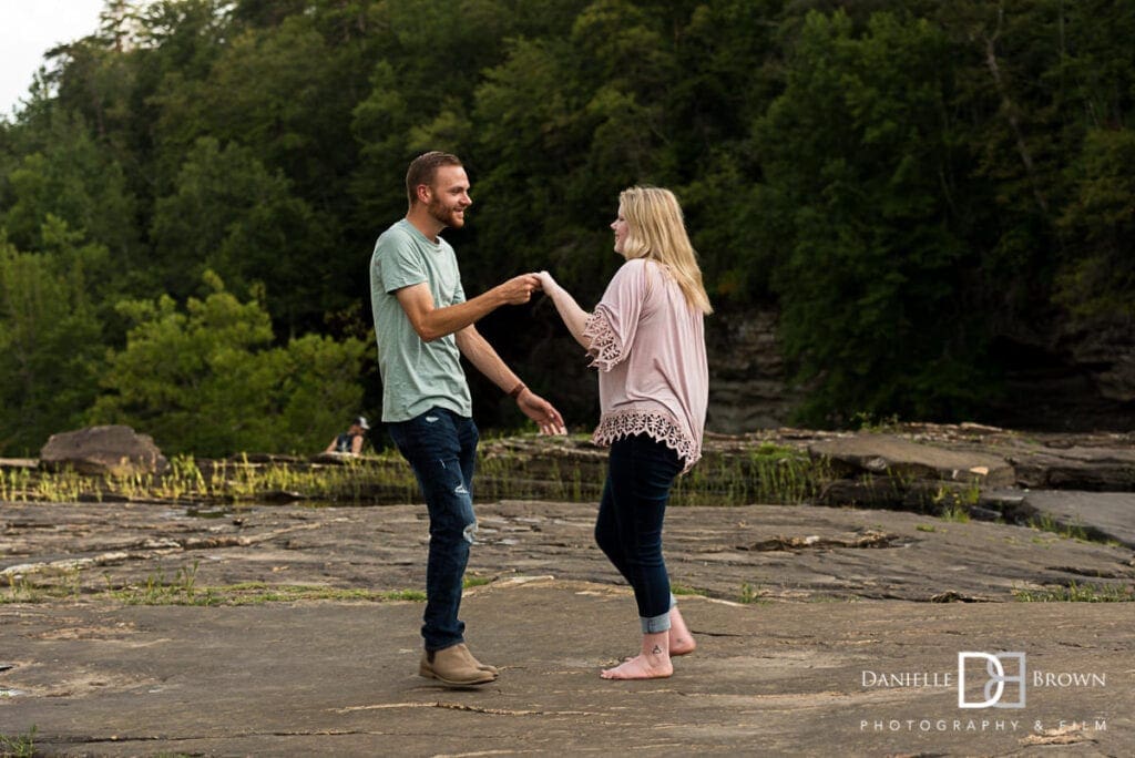 Little River Canyon Falls Engagement Photographers