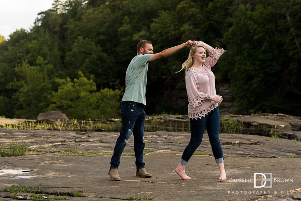 Little River Canyon Falls Engagement Photographers