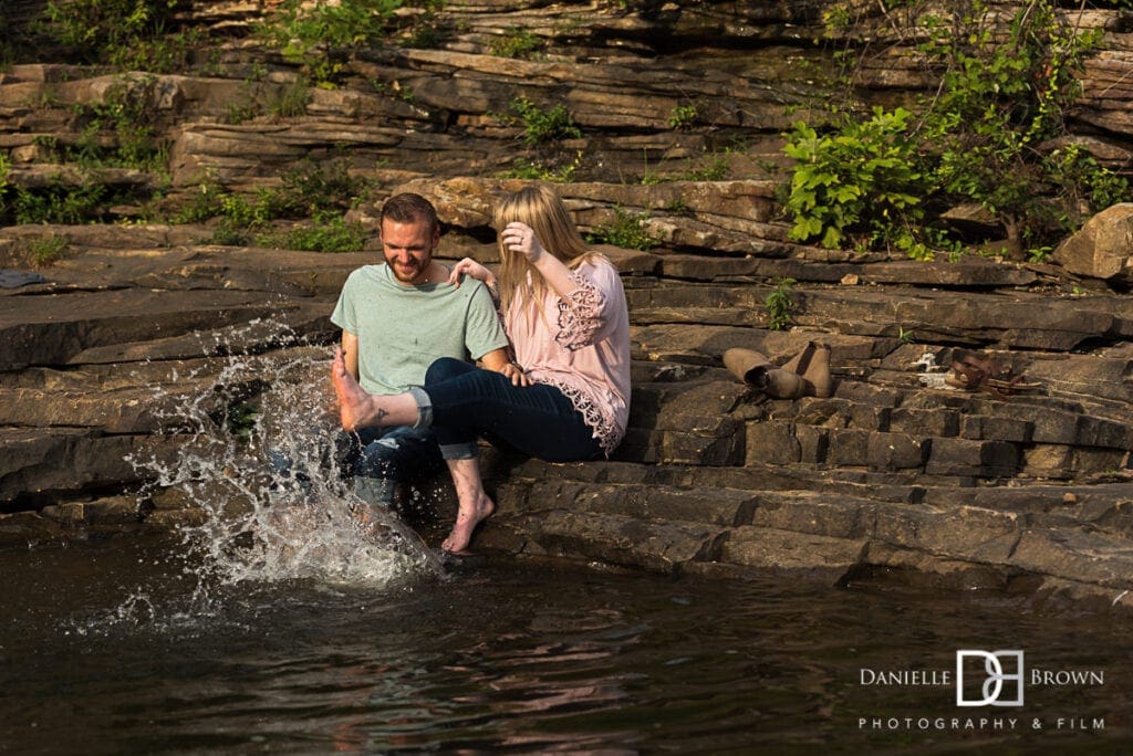 Little River Canyon Falls Engagement Photographers