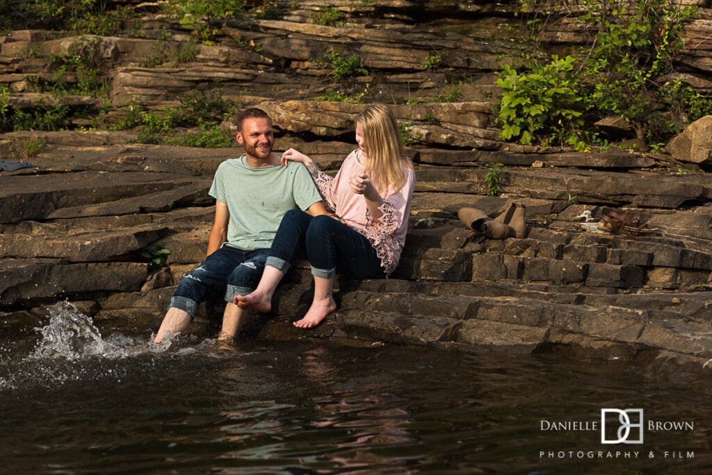 Little River Canyon Falls Engagement Photographers